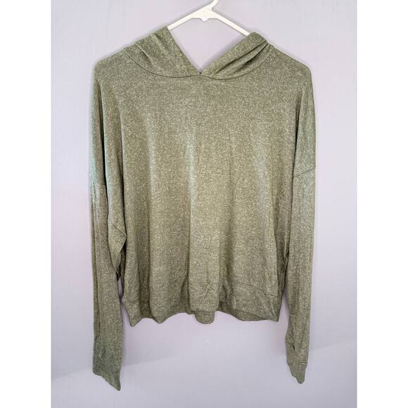 Old Navy Oversized Plush-Knit Pullover Hoodie SET OF 2 Green/Gray Women's Large - Picture 5 of 15